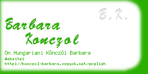 barbara konczol business card
